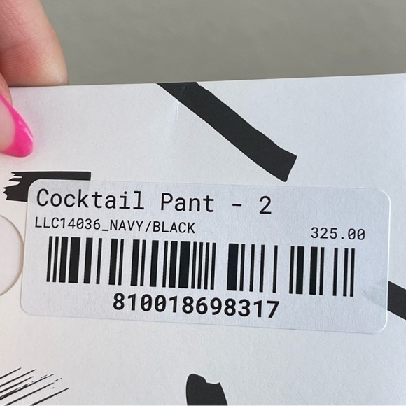 La Ligne‎ Cocktail Wool Blend Navy/Black Stripe Pant Size 2 Women - Picture 12 of 16